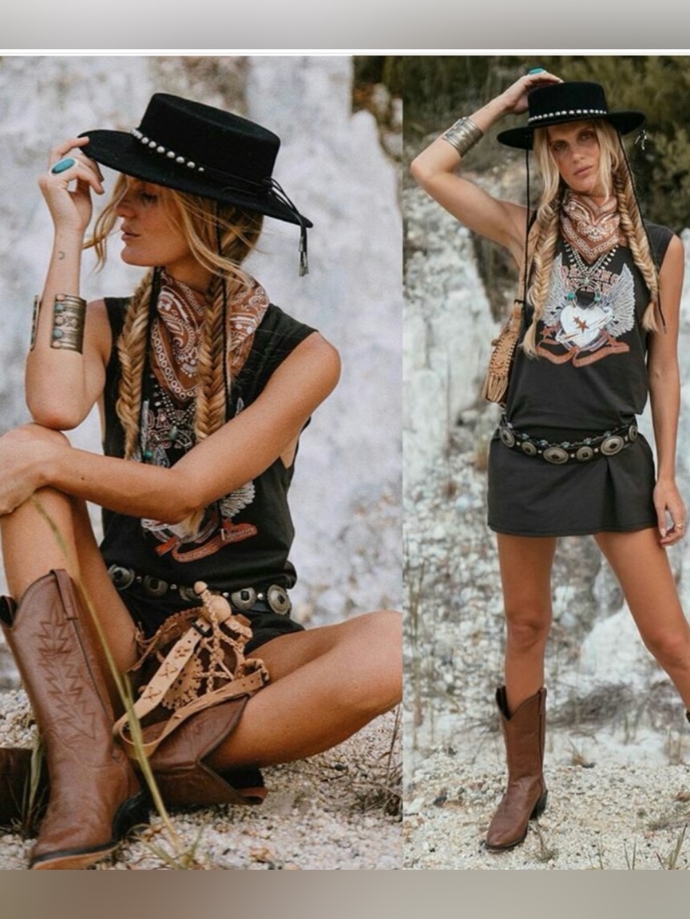 NWT Spell Designs Dancing Outlaw Organic Tee Dress size M